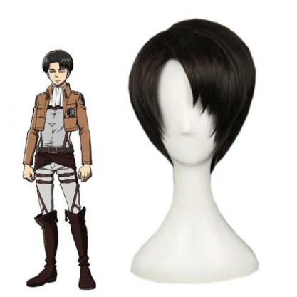 Attack on Titan Levi Short Black Cosplay Wigs
