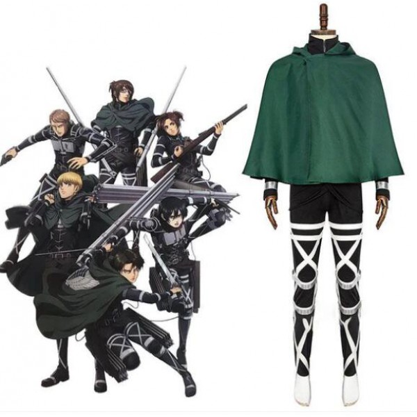 Anime Attack on Titan Season 4 Eren Scout Regiment Uniform Cosplay Costume