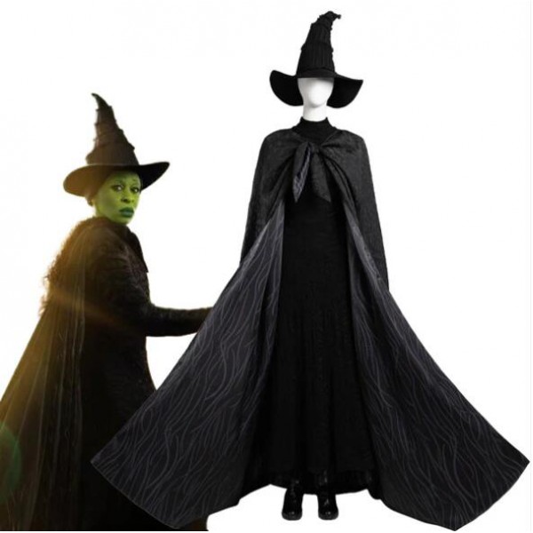 Wicked Elphaba Witch Cosplay Costume Halloween Costume