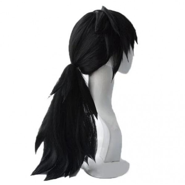 Demon Slayer / Kimetsu no Yaiba Tomioka Giyuu Black Long Cosplay Wigs