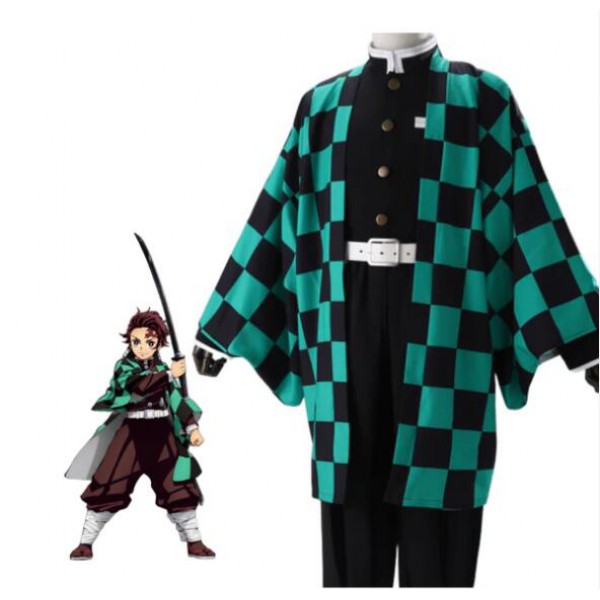 Demon Slayer / Kimetsu no Yaiba Tanjirou Kamado kimono Cosplay Costume